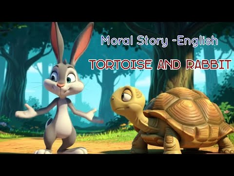 Rabbit and tortoise | Moral story in English | cartoon stories ...